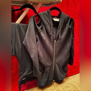 Boston Proper Sport Black Zip-Up Hoodie with matching pants